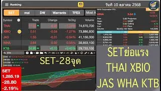 SET-28จุด SETย่อแรง THAI XBIO JAS WHA KTB วันที่ 10 ตุลาคม 2568