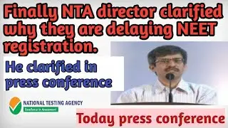 why they are delaying Neet Registration Today Press conference. Vineet joshi sir about Neet2021