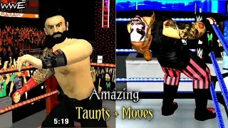 wwe top 5 Amazing taunts + moves || wr3d