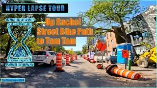 HYPER LAPSE TOUR--&mdash;Up Rachel Street Bike Path to Tam Tam Mont Royal Mountain  Montreal #hyperlapse
