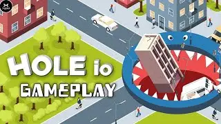 I ate the BIGGEST building of the city | Hole.io | X Ayuu