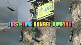 Bungee Jumping  .First Time in Nepal (Pokhara)funny Bungee jumping#herosujit #vloging #short #funny 