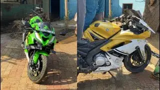 Modifi r15 after long time 🤩#ninjazx6r #r15m #r15v1 #superbike #modified #modification 