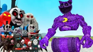 New Catnap Magma Demon Vs All Thomas Mutant Trains In Garry's Mod