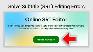 How to Solve Subtitle (SRT) Editing Errors Easily — Free Guide