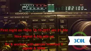 3C0L 160m, rx with simple inverted V dipole at 12m