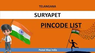 Suryapet District Pincode List || TELANGANA Zip Codes