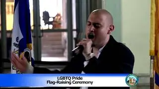 Lovari performs The National Anthem at City Hall - Newark, NJ, USA (2017)