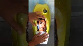 Pasang FOTO water decal di Tangki Motor CB #repaint #airbrush #motorcycle