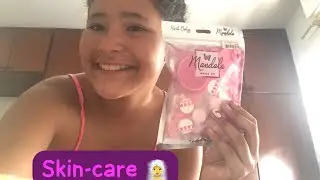 Testing a skincare mask *did I look like a ghost 👻?*