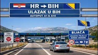 Vožnja autocestom A1 i A10 iz Hrvatske do BiH | Ulazak na A1 BiH preko Bijače 🇭🇷➡️🇧🇦