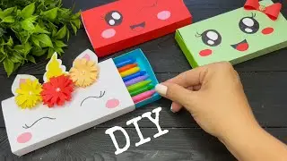 EASY Origami Pencil Case DIY Paper Pencil Box Пенал из бумаги