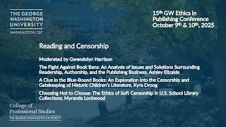 Reading and Censorship: GW Ethics in Publishing Conference 2025