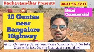 10 Guntas Semi Commercial Land for Sale in Kothur Shadnagar #commercial #Nagole #kphb #hyderabad