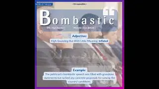 Bombastic (Word of the Day) 🔖📖| @inspiredible.mindset  | #shorts #ytshorts #trending #dictionary #words