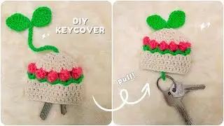Crochet Tulip Key Cover(Keychain)🌷Beginner Friendly Crochet Project🎀