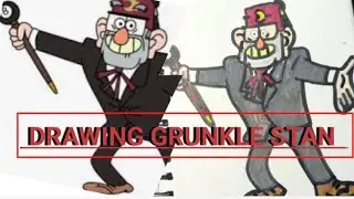 Drawing Grunkle Stan with Tips and Tricks - (full Time lapse)