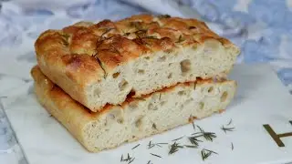 The BEST Sourdough Focaccia Bread [fast & easy]