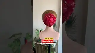 Rose Petal Bun Hairstyle | Elegant Floral Bun 🌹✨ #RoseBun #floralhairstyles