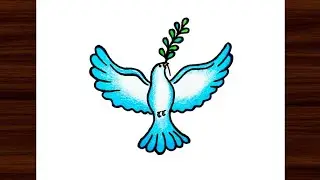 Dove Drawing || How to Draw Peace Dove Step by Step || Dove Drawing for Beginner's|| #Dove..