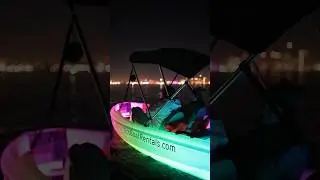 Night date idea in San Diego Bay - Glow pedal boat ride #sandiego #nightdate #night #boating #ca