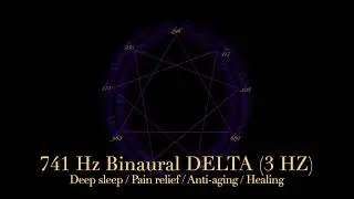 741 Hz Healing BINAURAL Delta ***NO MELODY***   HD 1080p