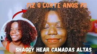 CORTE CAMADAS ALTAS ANOS 70(SHAGGY HEAR)#cabelocrespo #transiçãocapilar #anos70 #cortedecabelo