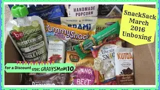SnackSack March 2016 | Unboxing + Discount Code: GRADYSMOM10