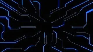 Data Flow Dark Blue Animation Background - 4K