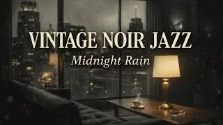 1960s Vintage Noir Jazz at Midnight 🌧️ Rainy City Hotel | Smooth Dark Jazz for Late Night