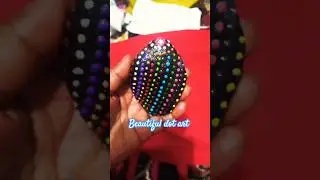 Colorful Dot Mandala Art on Stone | DIY Rock Painting#shorts