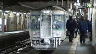 189系 快速「妙高」＆雪まみれ115系長野駅到着　信越本線で活躍した車両たち HDV 1182