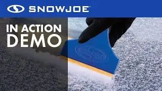 SJEG01 &mdash; скребок для льда Snow Joe Edge с латунным лезвием &mdash; демонстрация вживую