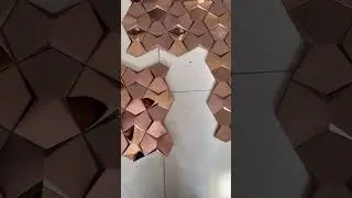 Rose Gold 3D Stone-Shaped Metal Wall Tiles | Stunning Modern Accent Panels