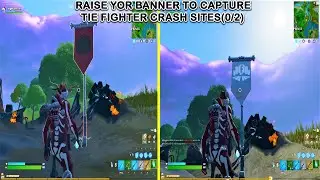 Raise your Banner to Capture TIE Fighter Crash Sites | Star Wars Challenges Fortnite Chapter 2