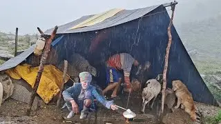 Best Life in A Himalayan Shepherd,s During The Rany Day || Most Relaxing || Documentary Video💙💕💕💕