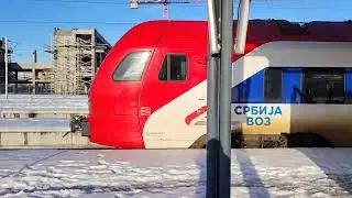 RVR,Stadler flirt,DMU 711 arr,dep from Novi Beograd railway station,Belgrade january 2026