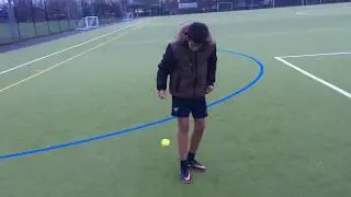 59 Kick Ups with a Tennis Ball light work!