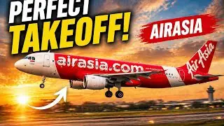Air Asian take off at Techo international airport✈️