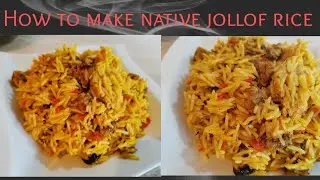 How to make native jollof rice[] Palm oil rice #nativerice #nativejollofrice #palmoilrice #oilrice
