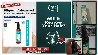 Распаковка сыворотки для волос Pilgrim Hair Serum 3% Redensyl и 4% Anagain Advanced Hair Growth S...