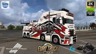 ETS. Обкатываю новый эвакуатор Scania .Privat mods / logitech g923 + shifter .