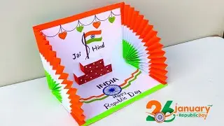 Happy Republic day pop up card 2026 / Republic day greeting card handmade / 26 january card