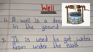 10 Lines on Well | Essay on Well in english| Few Lines about Well