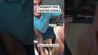 Monkey Pod Twisted Stool - Observing the quality #monkeypodasia #shorts