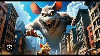 Cats fight with gaint mouse #aicats #c#catcute #catlover #animation #trendingvideo