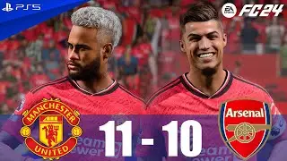 FIFA 24 - RONALDO & NEYMAR at Man United 11 - 10 Arsenal | ZenonsGaming