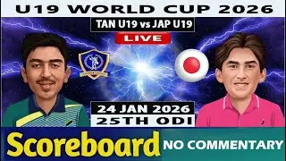 LIVE Cricket Scoreboard | JAP U19 vs TAN U19 | Score Only, No Match Video, No Commentary