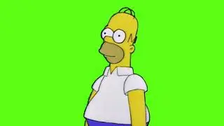 Homer Disappears Into Bushes (Green Screen)