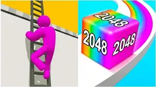 Ladder Master Runner 3D VS Jelly Run 2048 Gameplay | New Game Max Level Gameplay| Mobile Game's 2025
